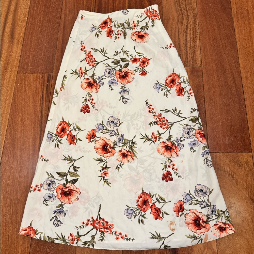 Forever21 floral midi skirt XS